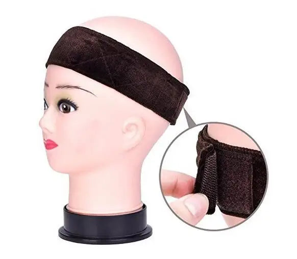 New Arrival Hand Made Non-Slip Wig Band With Double Sided Velvet Adjustable Wig Hair Band Headband In Brown/Black/Blonde