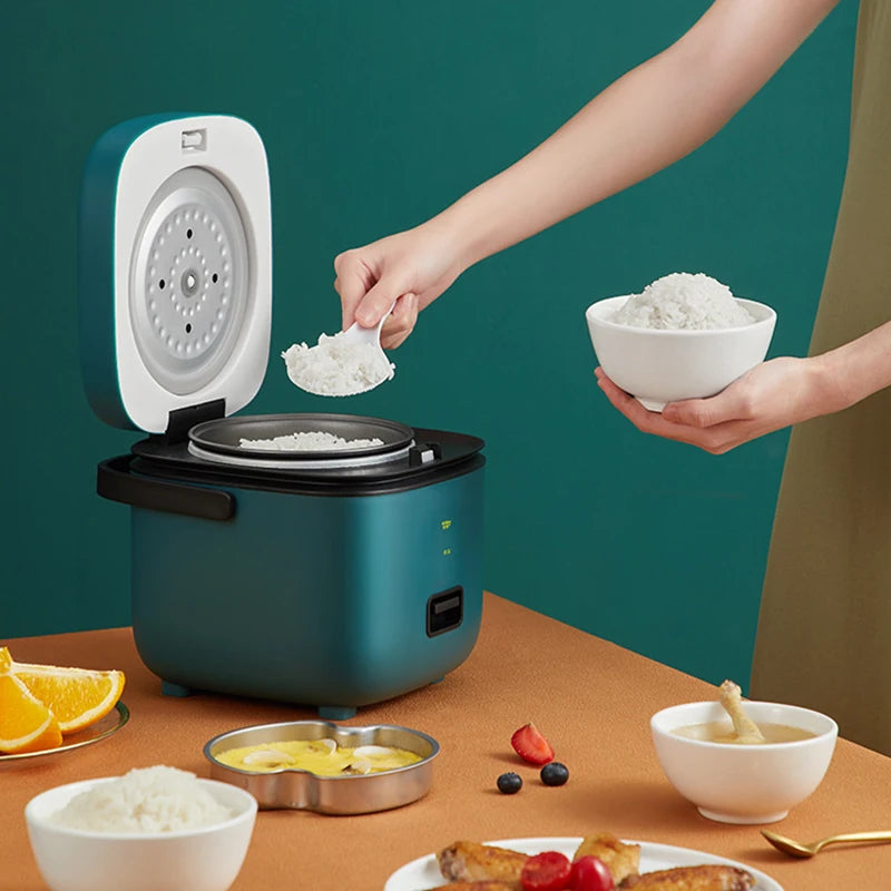 OAPE Drop Shipp 220V 1.2L Cute Rice Cooker Small 5 Colors 1-2 Person Household Single Kitchen Mini Appliances WIth Handle